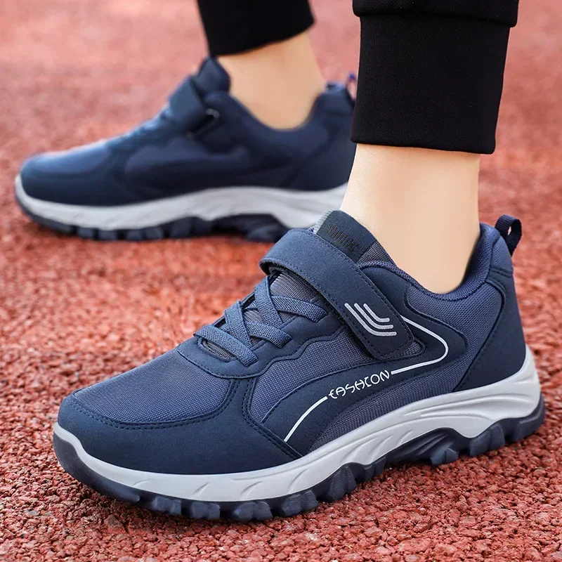 Middle Aged And Elderly Sports Shoes Sneakers For Man And Women 2024 Spring New Casual Couple's Velcro Walking Shoes