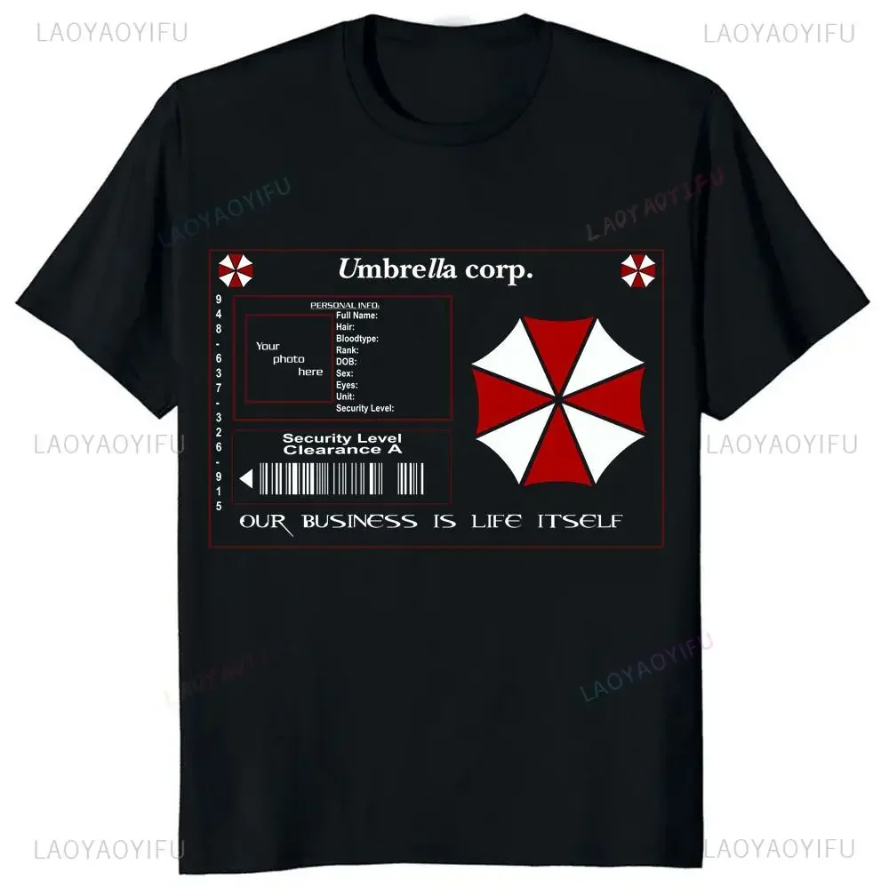 Fun Game Resident Evil 4T Shirt Men's and Women's Graphic Clothing Trend Harajuku Short Sleeve Universal Graphic Large T-shirt