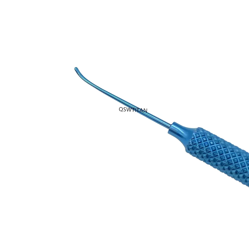 Spatule à rabat à crochet ophtalmique, rabat épithelial émoussé Tpis 0.95mm pour procédure LASEK, Instrument chirurgical ophtalmique en titane