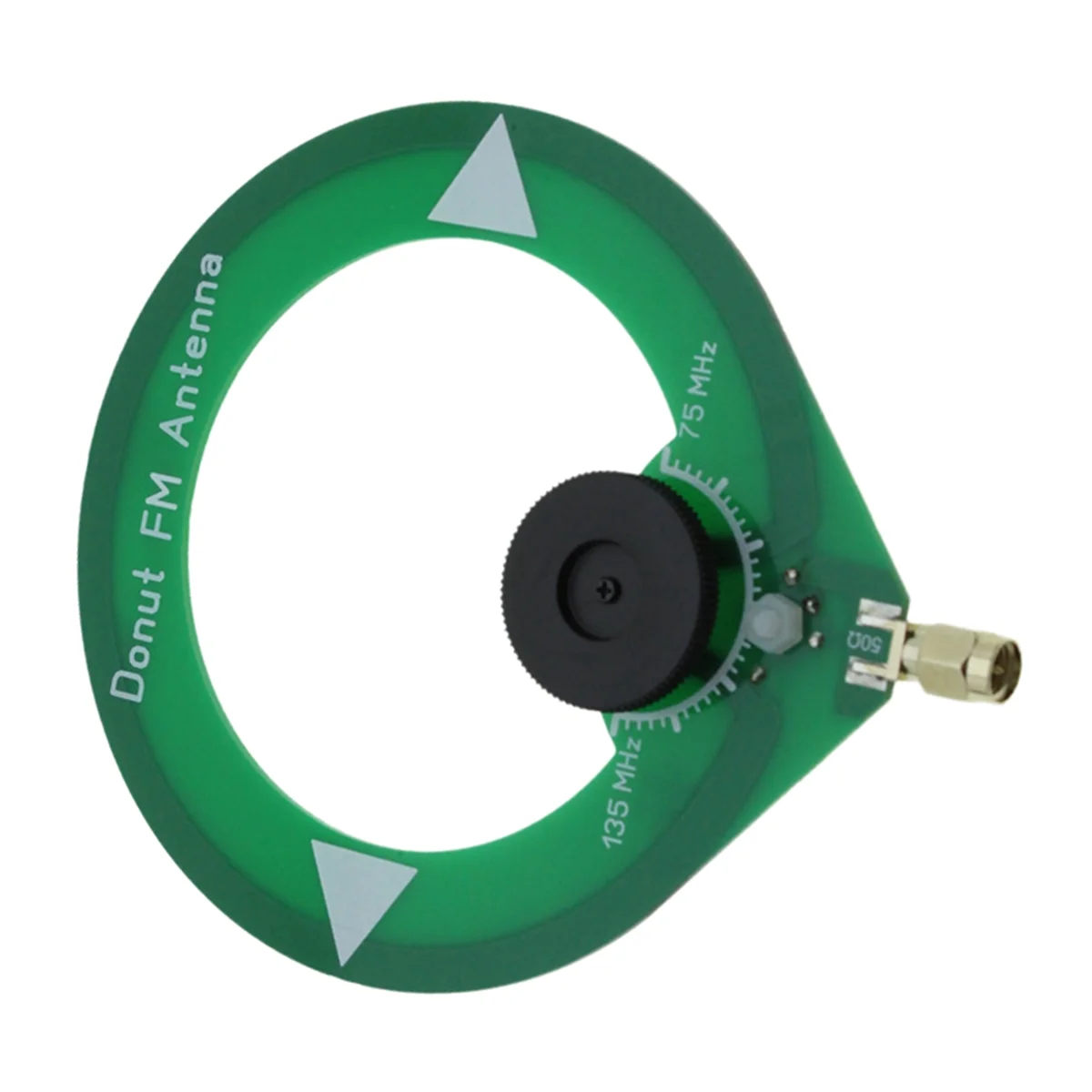 A44TDonut FM Antenna 75M-135MHz FM Antenna SMA Male Interface Mini Loop Antenna