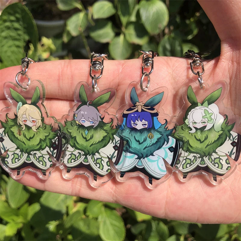 Anime Genshin Impacto Keychain, Abyss Mage, Wanderer, Belzebul, Kaveh, Tartaglia, Diluc, Pingente Mochila, Prop Badge Acessórios