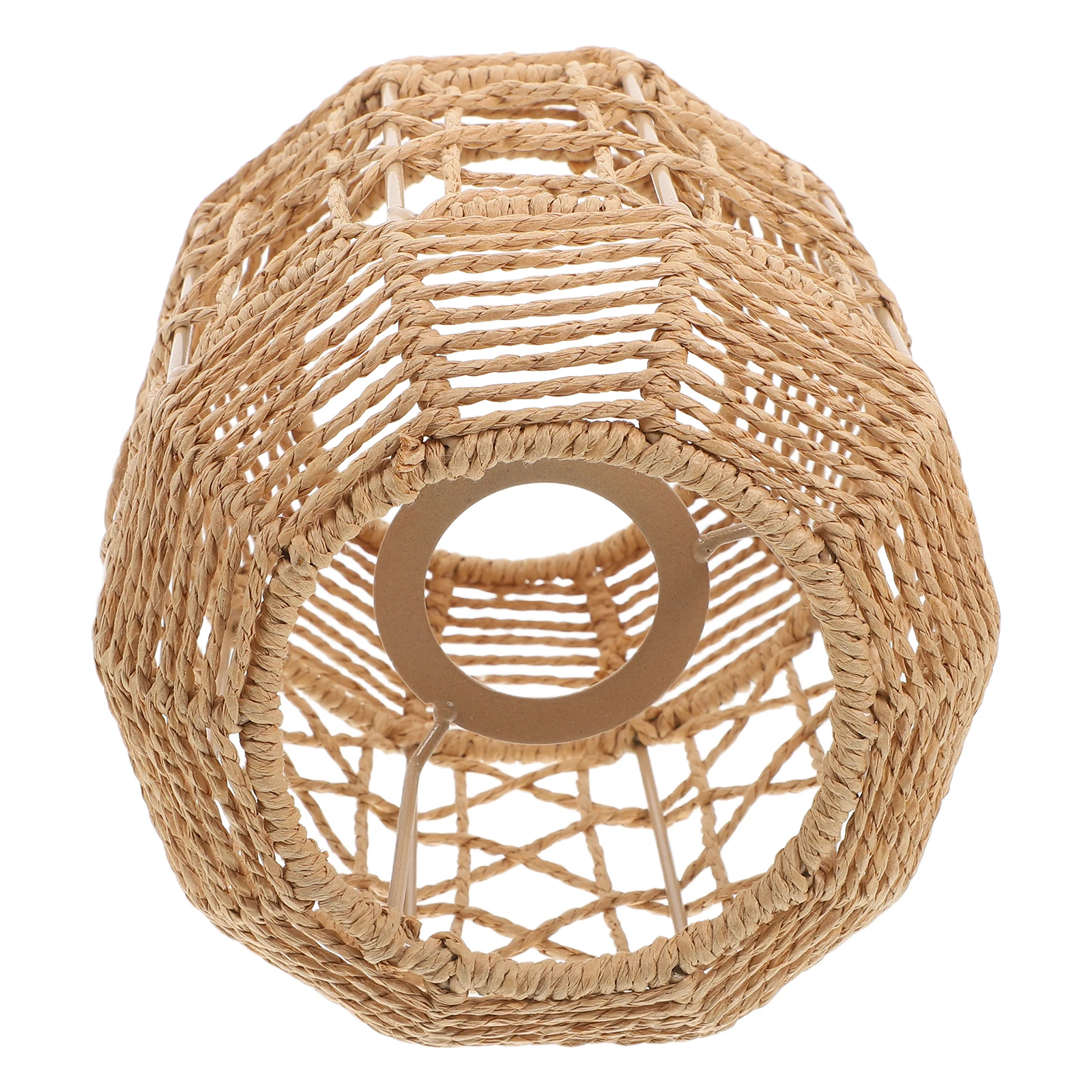 

Imitation Rattan Chandelier Pastoral Style Hanging Light Cover Woven Pendant Lampshade Vintage Table Lamp Shade Large Bohemian