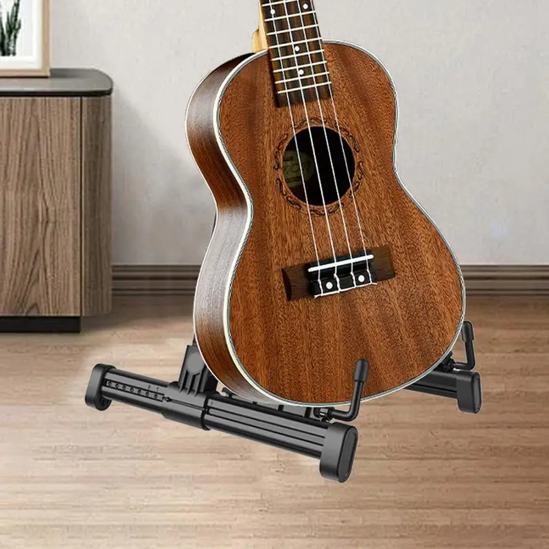 A Frame Guitar Stand Foldable Small Size Bass Stand With Anti-slip Rubber Pads Folk Guitar A Frame Floor Shelf For Electric