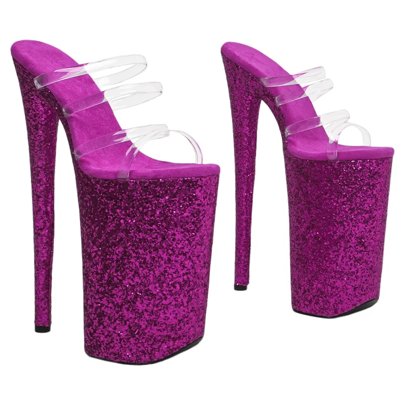 Leecabe Platform High Heel Sandals Clear 26 cm 5