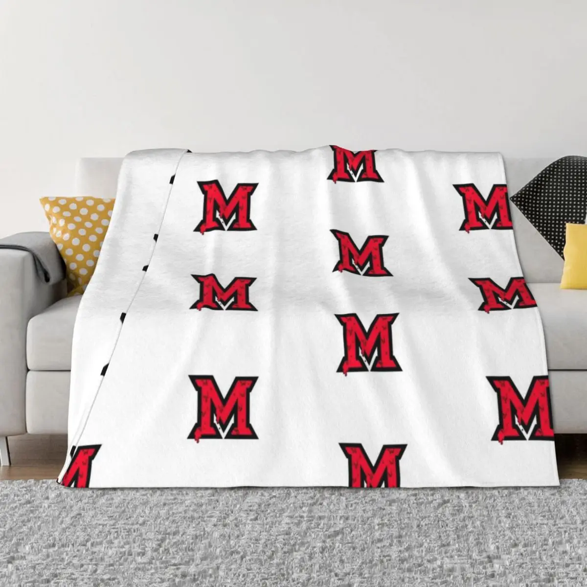 

Miami of Ohio Drip Throw Blanket Weighted Beautifuls Shaggy Designers Blankets