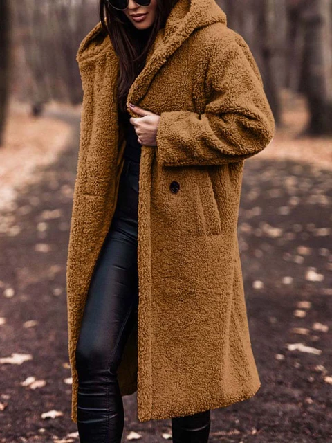 Autumn Winter Long Coat Woman Plush Warm Faux Fur Coat Women Fur Teddy Jacket Female Teddy Coat Outwear Ladies Fur Faux Fur AliExpress