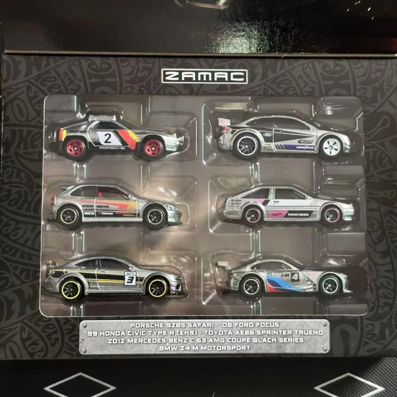 Hotwheels JBY78 79 80 zamac ستة هدية مجموعة صناديق BMW مرسيدس سبيكة نموذج سيارة جمع هدية سطح المكتب عيد الميلاد عيد ميلاد