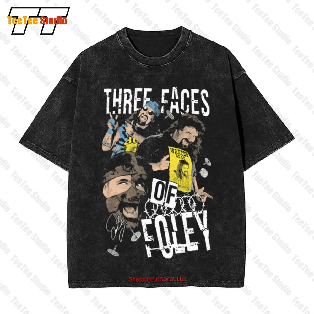 Mick Foley Legends Camiseta extragrande vintage con gráfico HJJ2