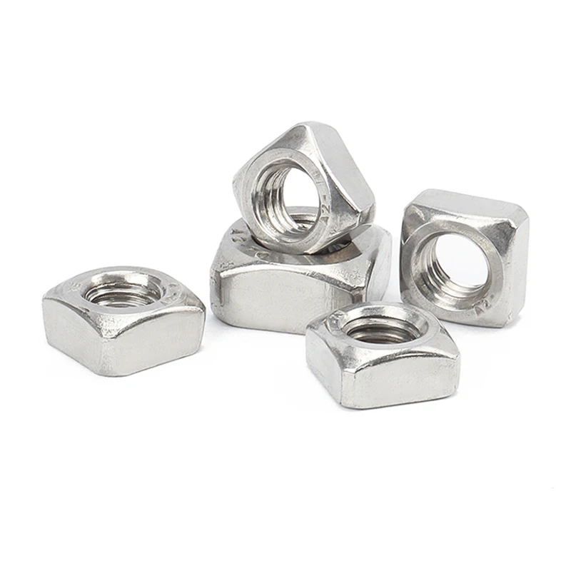 304/316 Stainless Steel Square Nuts M3 M4 M5 M6 M8 M10 M12 Metric Nut Din557