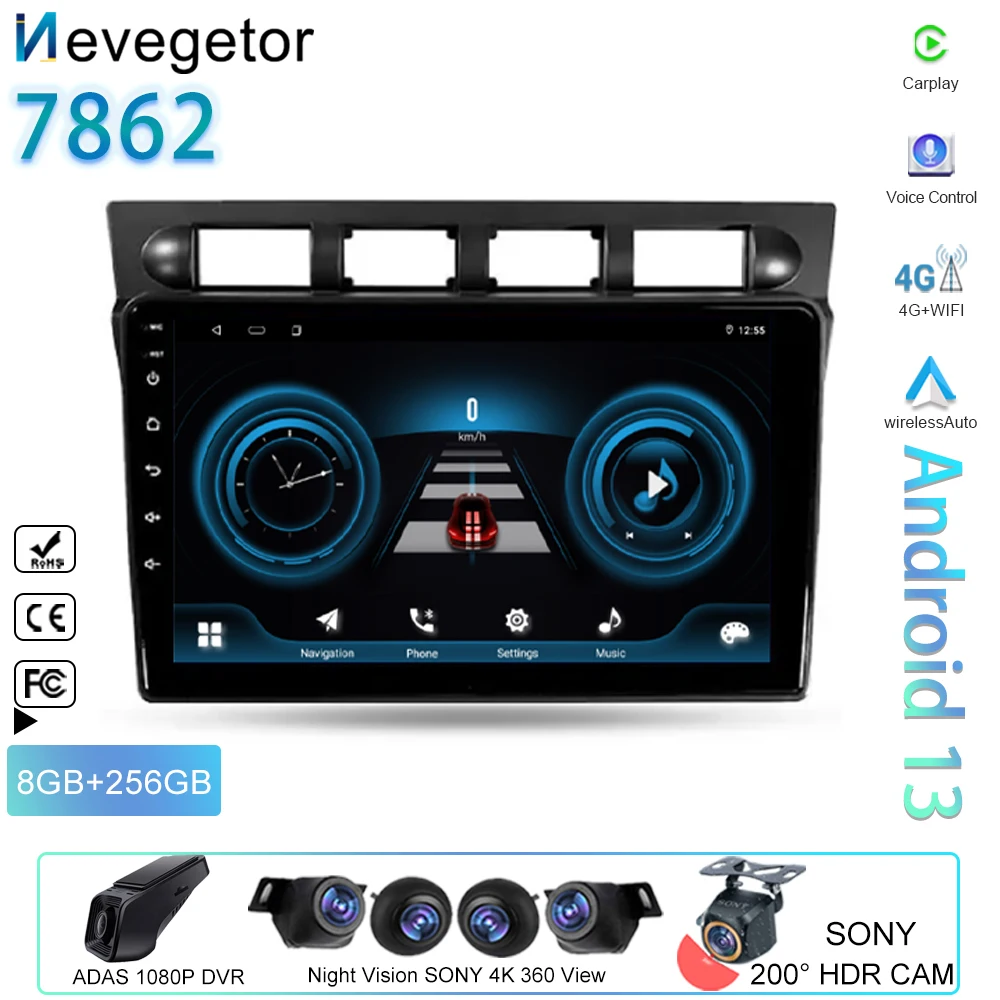 

Car Android Auto Radio For Kia Picanto SA Morning 2004 - 2007 GPS Navigation Multimedia Video Player Carplay 4G DSP No 2din DVD