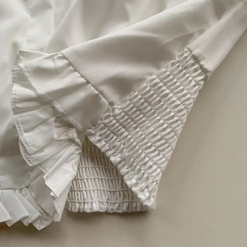 Camicie da donna tenero monopetto autunno solido stile college top studente minimalista all'interno pulsante estetico chic Ulzzang morbido