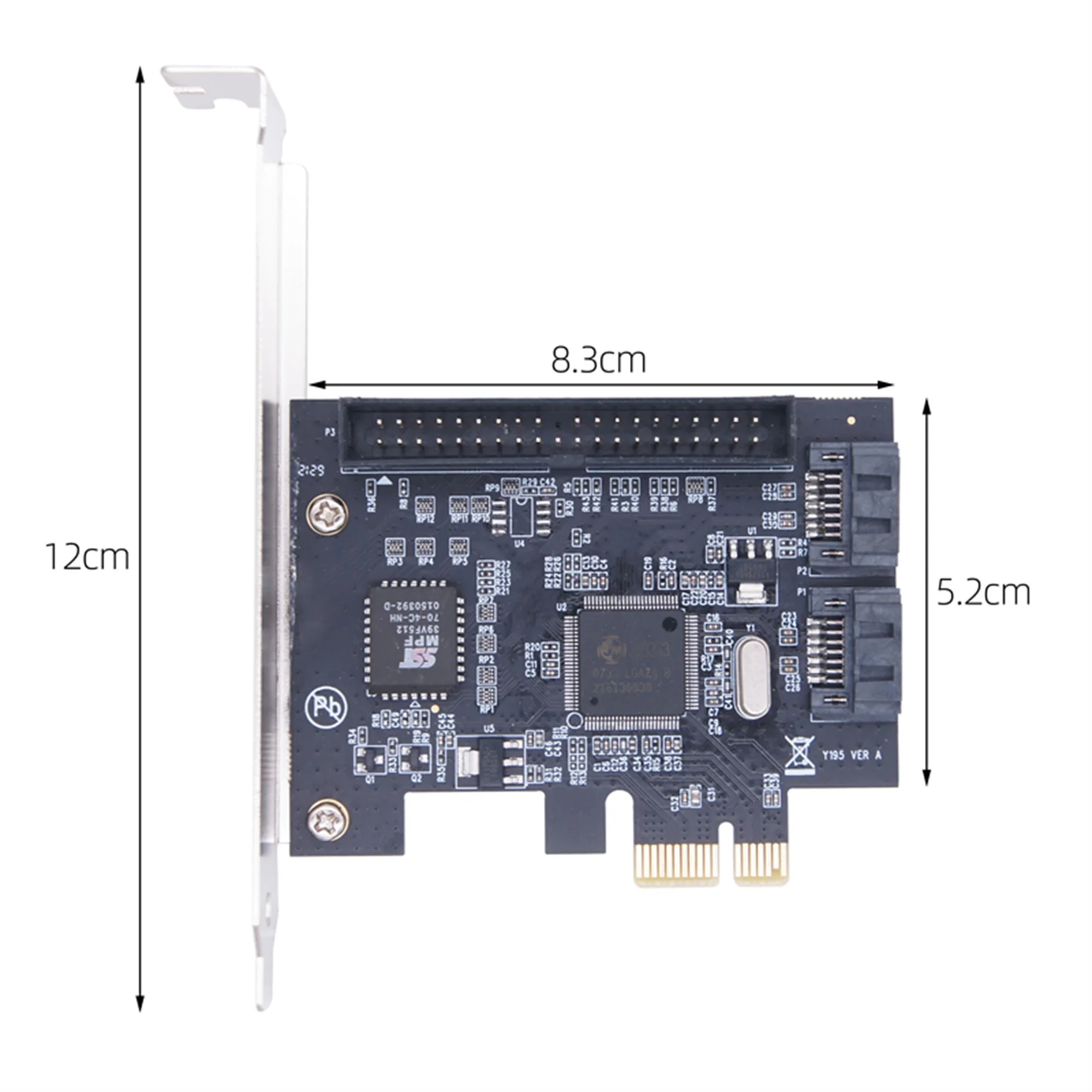 Desktop PCI E Graphics Card to 2 Port SATA Adapter Card PCI E to SATA IDE Expansion Card 3.5 Inch IDE Adapter Card