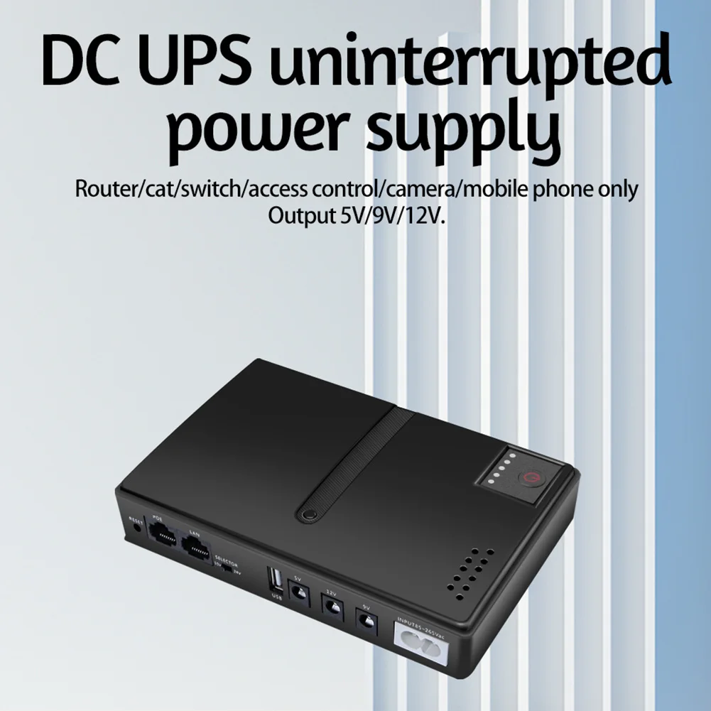 DC UPS DC1036P Router 5V 9V 12V 10400mah 36W Optical Cat Monitoring Backup Power Supply DC Uninterruptible Power Supply