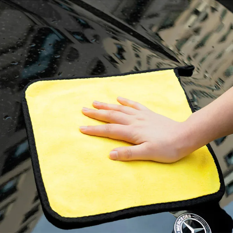 1/2/3/5/10 قطعة منشفة تنظيف من الألياف الدقيقة ملابس تنظيف السيارات قماش تجفيف السيارة على الوجهين قماش ناعم للعناية بالمركبات قابل لإعادة الاستخدام