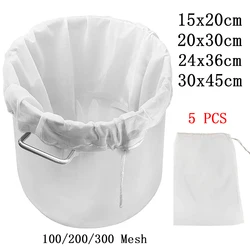 Soy Milk Wine Filter Bag Nut Milk Bag Tea Coffee Oil Yogurt Filter Net Mesh Kitchen Food Reusable Nylon Filter Bags Strainer