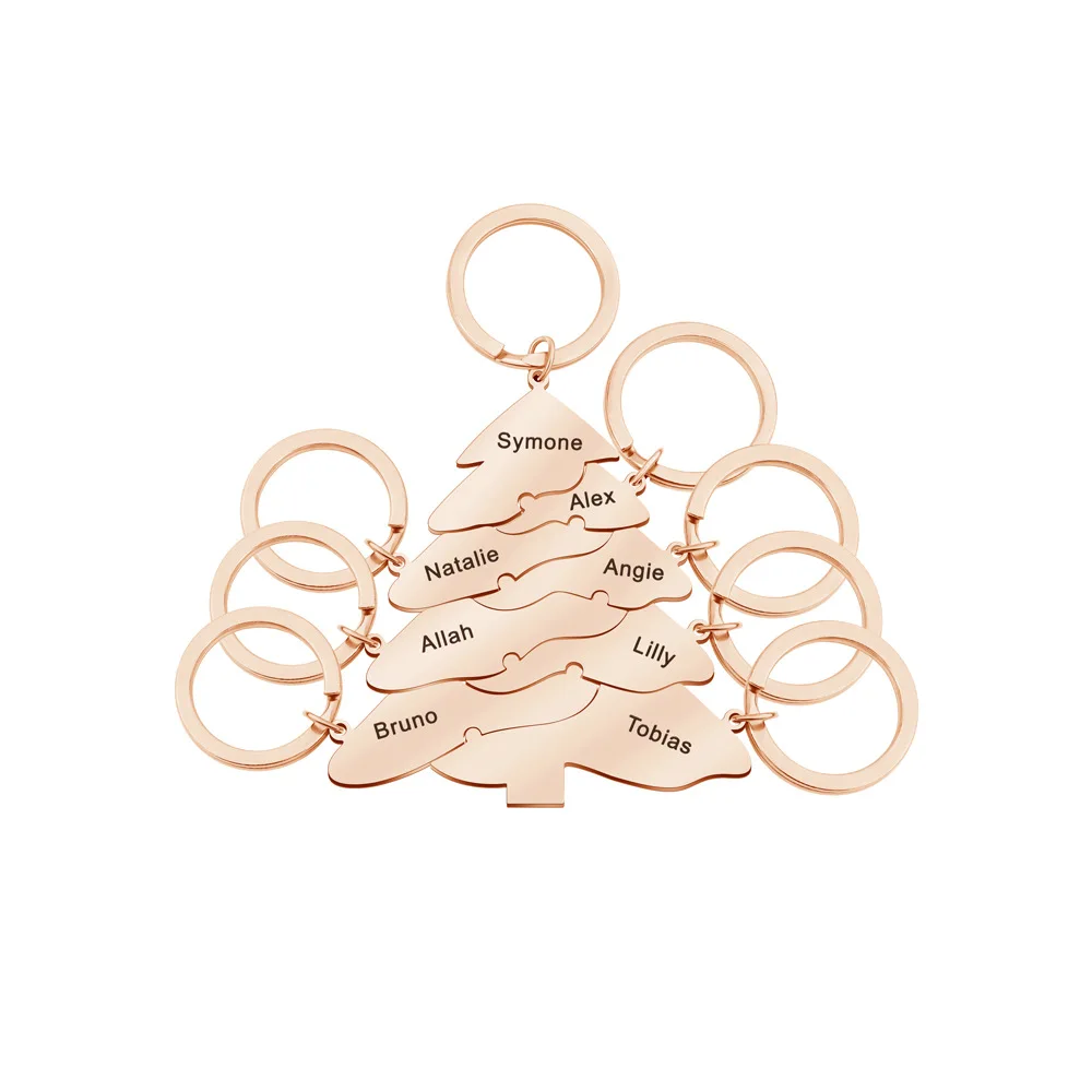 DIY Name Weihnachts-Schlüsselanhänger Edelstahl Personalisierter Anhänger Halskette Modisches Geschenk für Sie Ihn Feiertagsschmuck Jubiläum – Detail 15