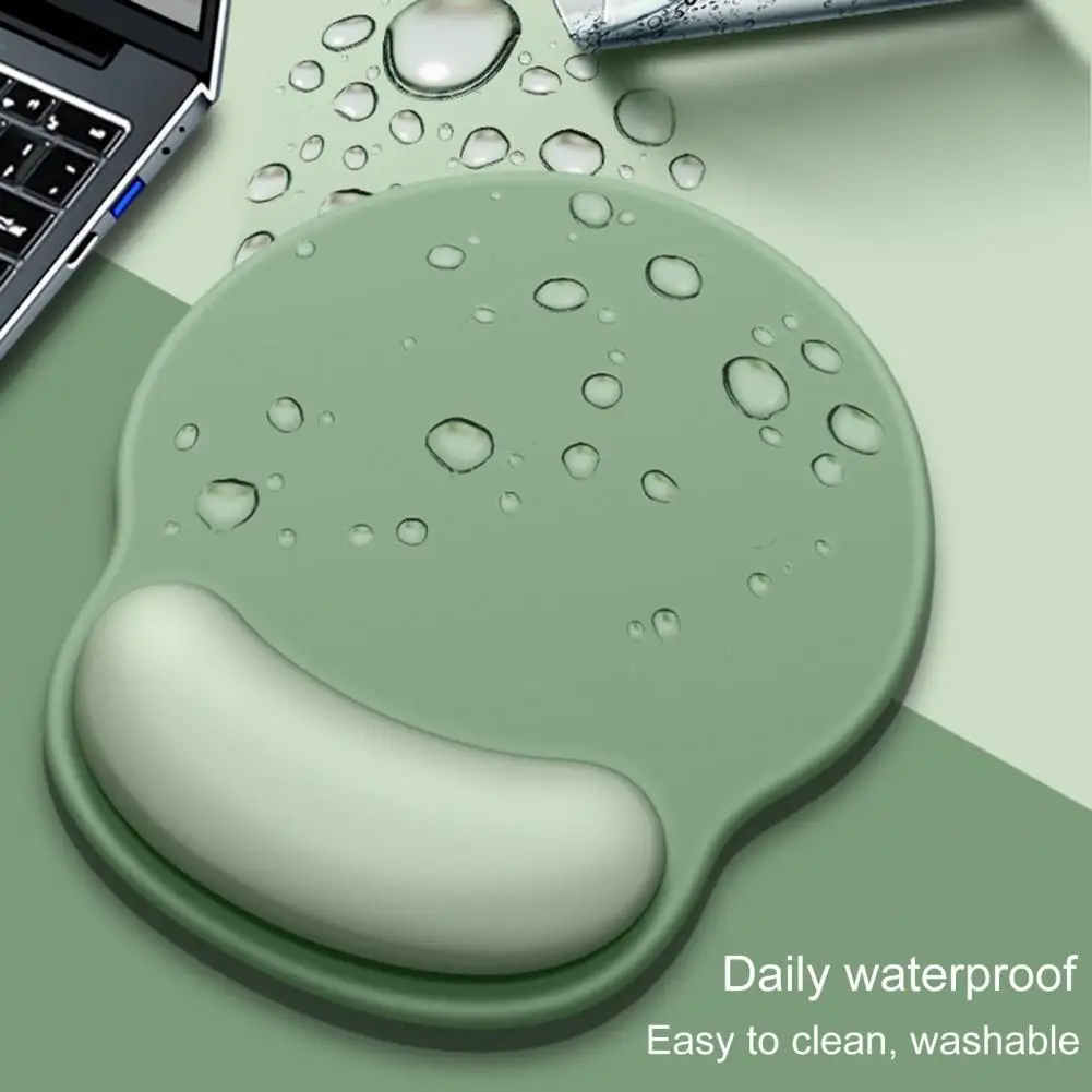 Mint Green Mouse Pad With Wrist Rest Comfort Hand Rest Anti-skid Ergonomic Gamer Mousepad For Office Computer Laptop Typist