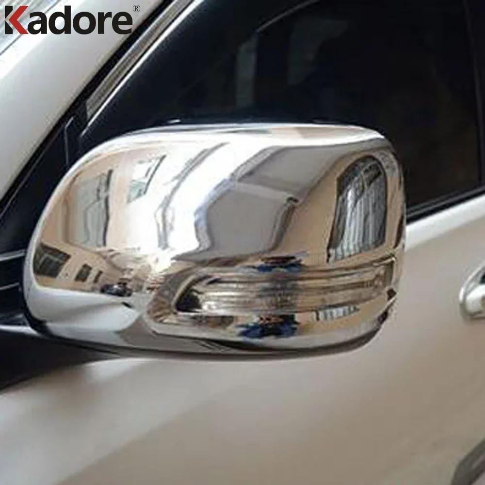 Rearview Mirror Cover Trim For Toyota Prado 2700 J 120 2003-2006 2007 2008 2009 Chrome Car Backup Side Mirror Cap Accessories