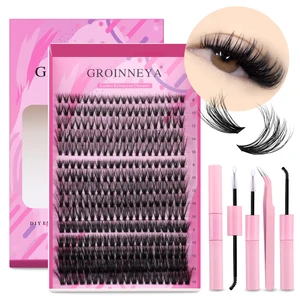 Groinneya DIY Eyelash Extension Kit Individual Eyelash Mix Eyelash Eyelashes Complete Eyelash Kit with Eyelash and Home Seal 10 Main Set Sales - №5