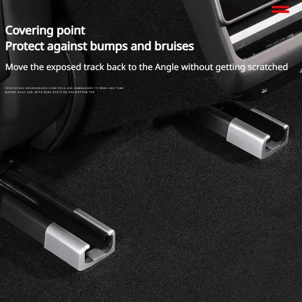 For Tesla Highland 2024 Rear Seat Movable Rails Anti-collision Rubber Plug Cap Cover, Anti-kick Seat Rail Protector