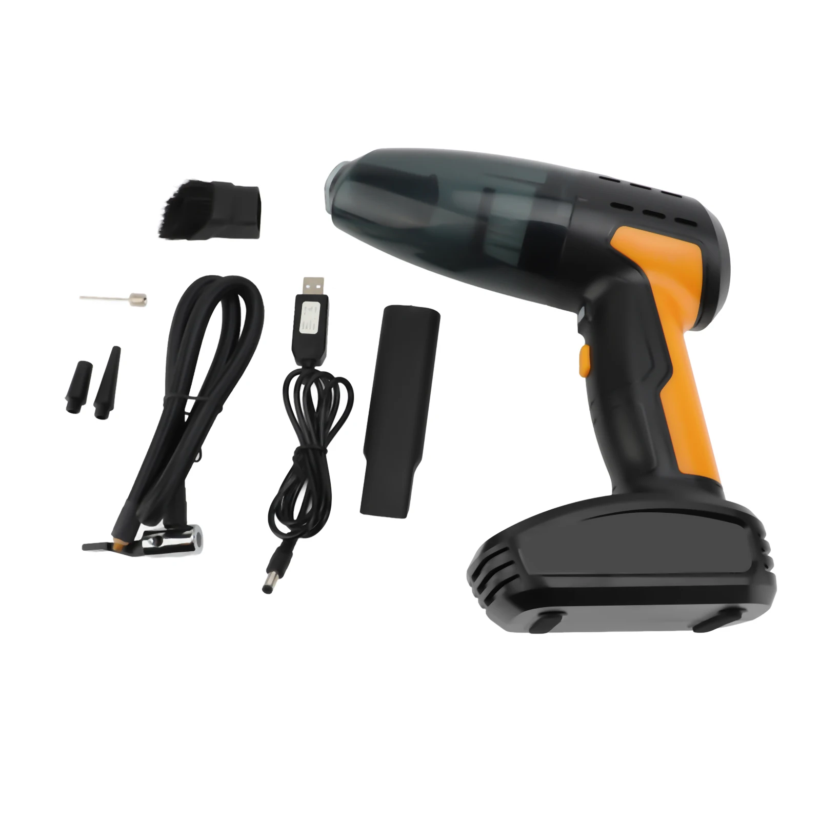Handheld Vacuum Cleaner 4 in 1 Digital Tire Pressure Display Car Vacuum Cleaner High Power 120W 9000pa with LED Light for Home