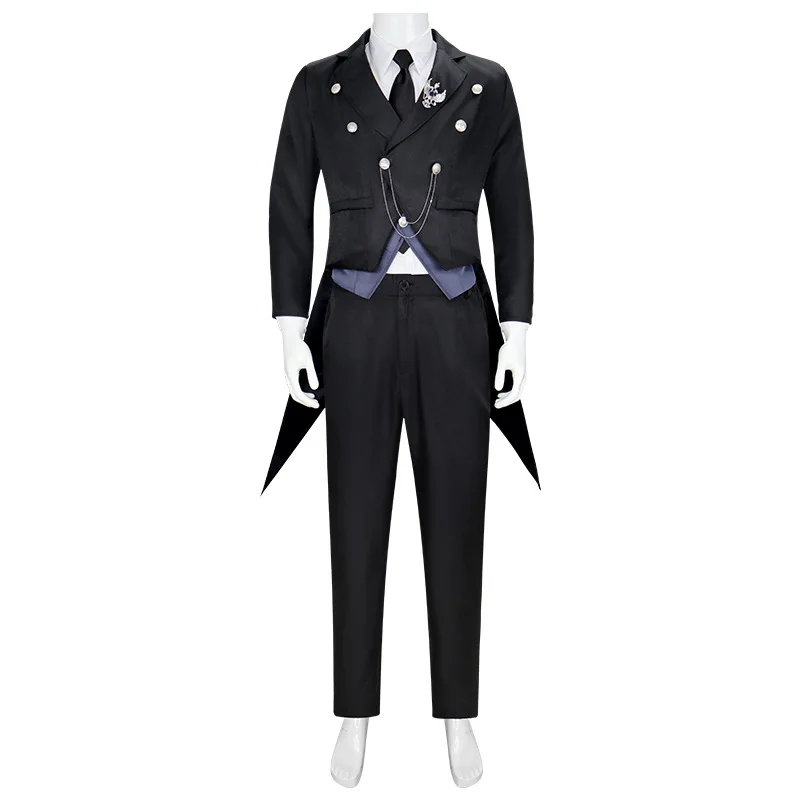 Black Butler Sebastian Michaelis Cosplay Sebas Costume Japanese Anime Carnival Party Uniform Swallowtail and Accessories Suit