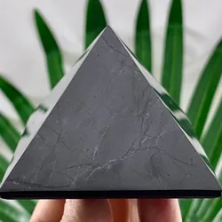 Shungite Pyramid Tower Energy Raw Gemstone Point Stone,Healing Chakra Balancing Radiation Crystal Tower Meditation Pyramid