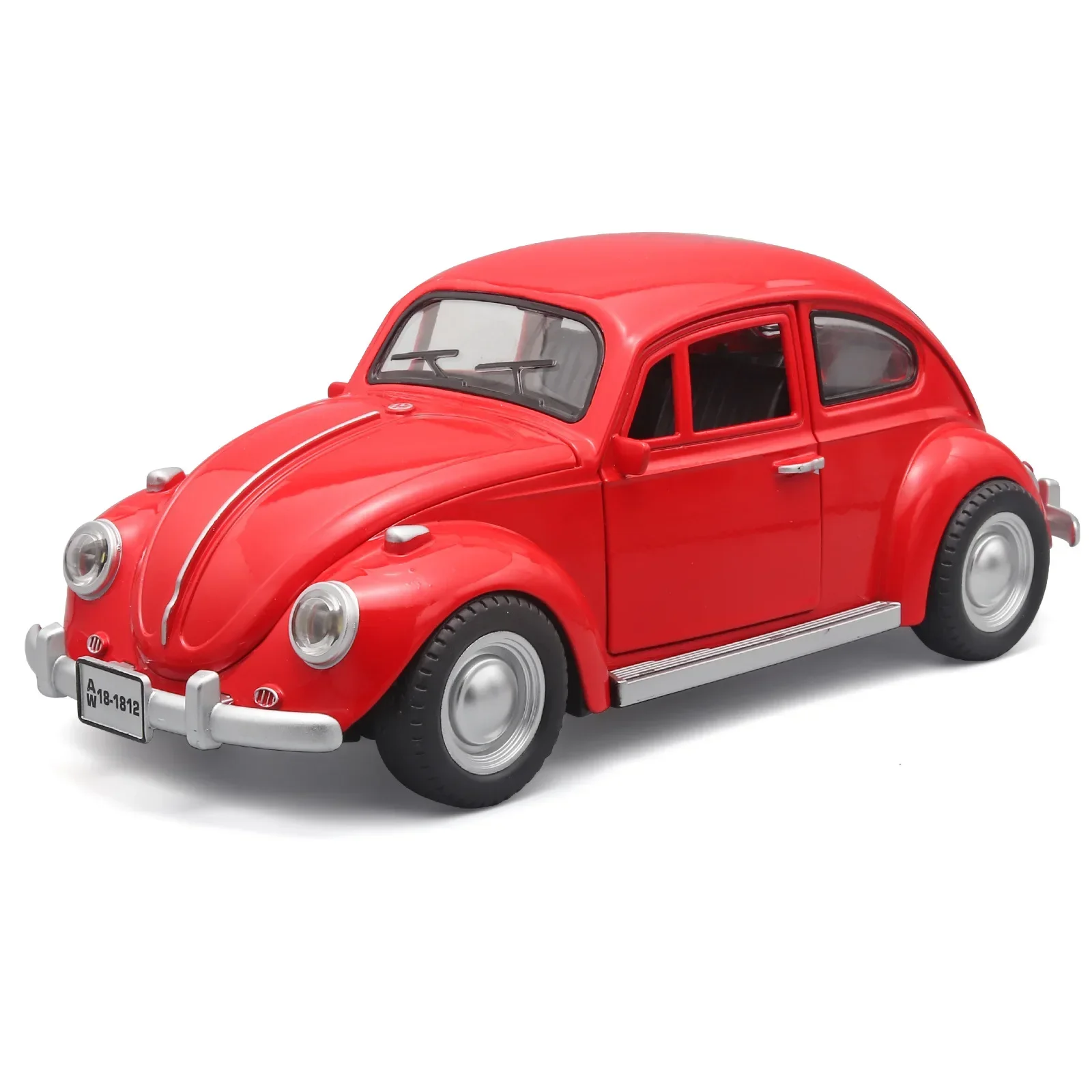 1:18 1955 Volkswagen Beetle Classic Car Simulazione Pressofuso In Lega di Metallo Modello di auto Suono Luce Tirare Indietro Collezione Giocattolo Per Bambini Regali