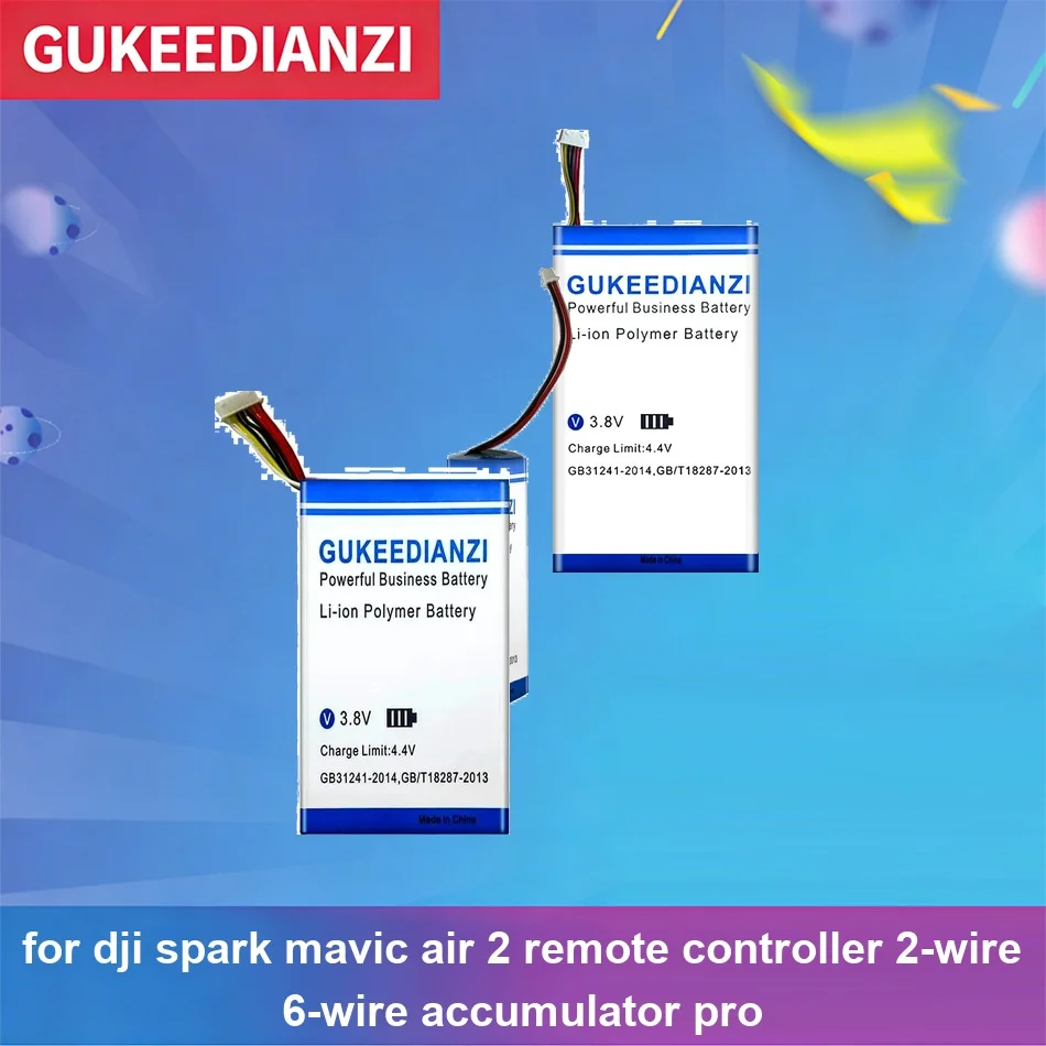 Batería de 3500-4500mAh 623758-1S2P 97376090 (6 Cables) para Control Remoto Dji Spark Mavic Air 2, Acumulador de 2 Cables y 6 Cables Pro