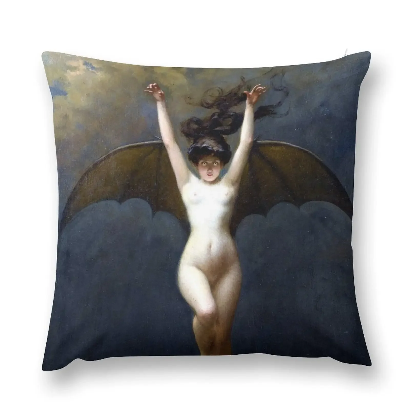 La Femme Chauve-Souris - The Bat-Woman - Albert Joseph Pénot Throw Pillow Christmas Covers For Cushions Sofa Covers pillow