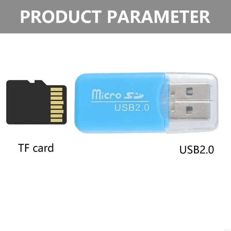 H7JF 1PC USB 2.0高速マイクロTF T-FlashメモリカードリーダーアダプターFR 16G 32G