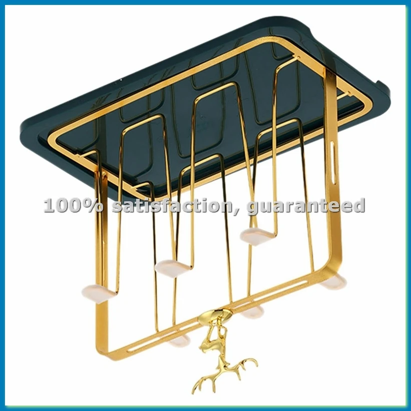 

Подставка для стаканов с дренажем, органайзер для столовой, золотистый, ABLL