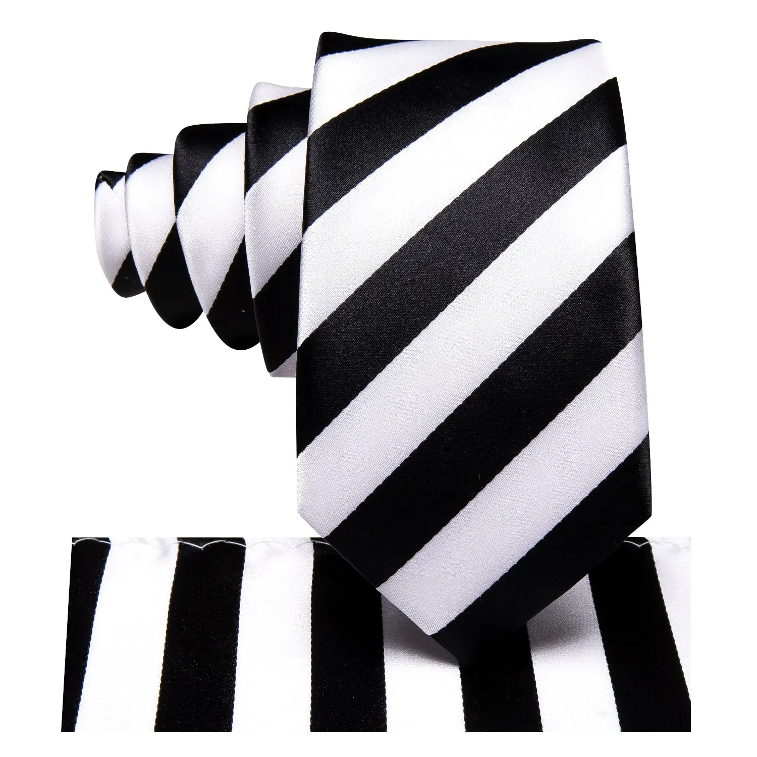 Striped Black White 2023 Silk Elegent Tie For Child 120CM Long 6CM Wide Luxury Designer Children Necktie Handky Fashion Hi-Tie