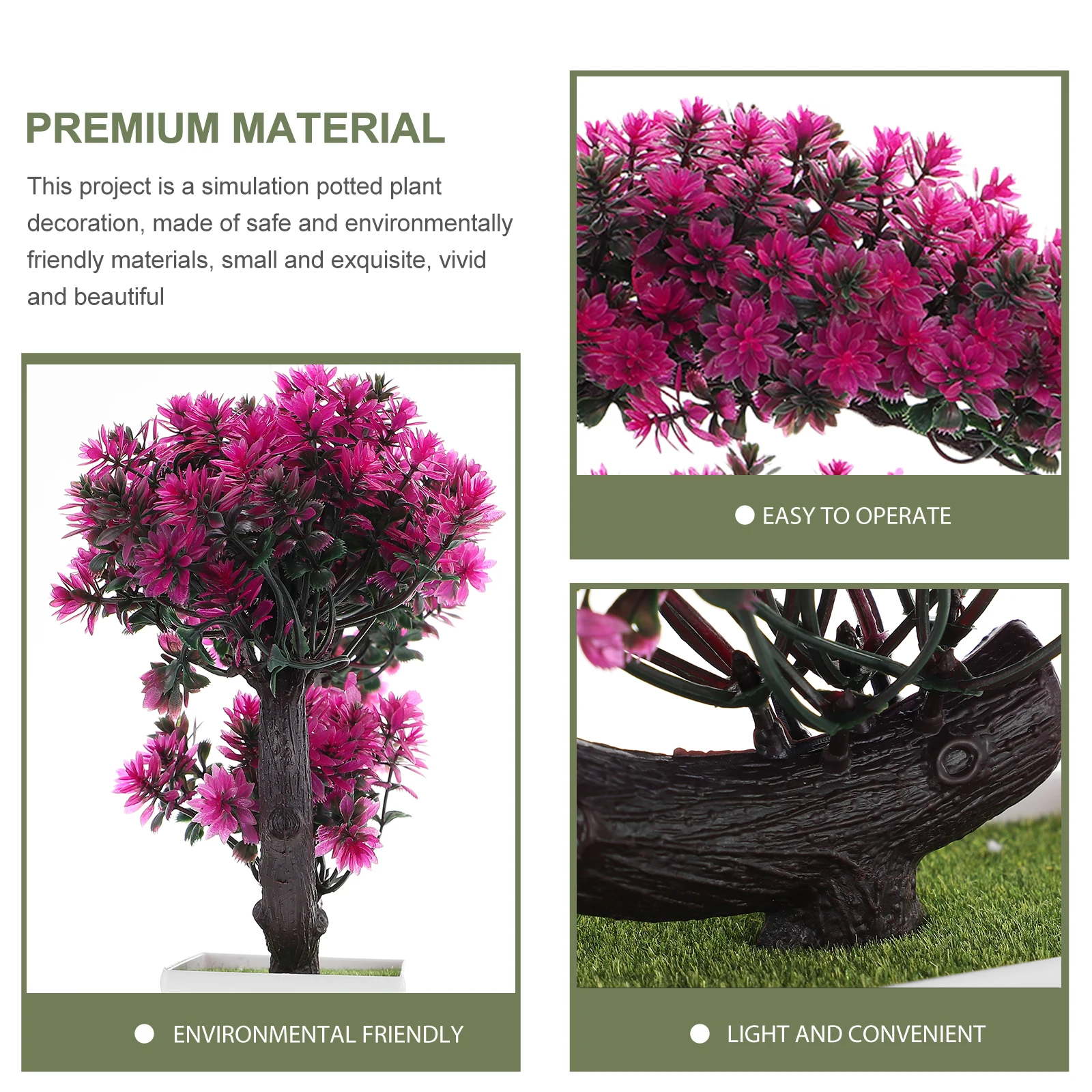 

Simulated Green Potted Plants Artificial Bonsai Decoration for Home Office Window Desk Faux Plant Ornaments Artificial Bonsai