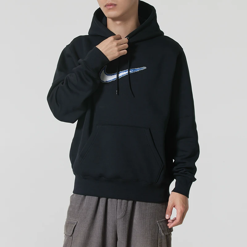 

Nike (Nike) Мужская спортивная одежда для фитнеса и тренировок, удобная флисовая повседневная одежда, пуловер с круглым вырезом, толстовка Hv0855-010