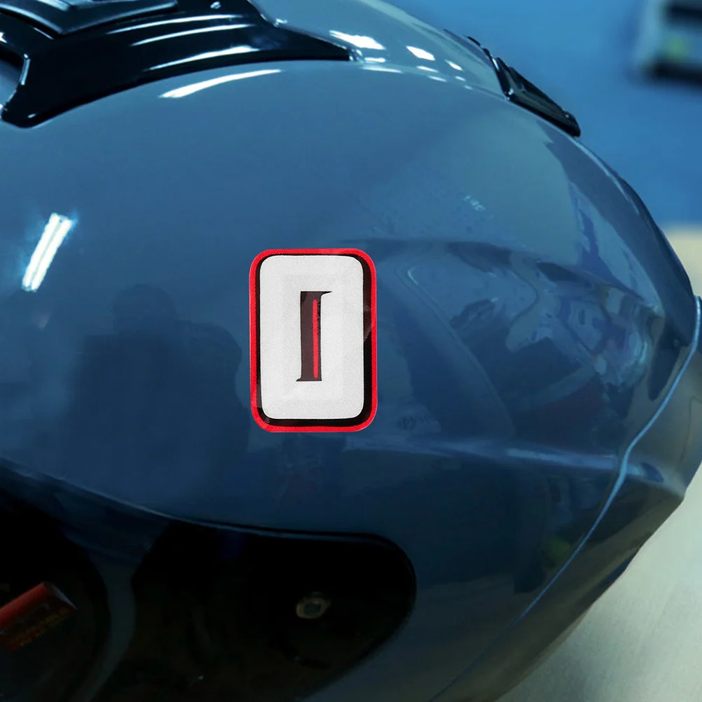 

2Sets Motorcycle Number Stickers Reflective Small Number Decals Riding Decoration Safe Night Visibility