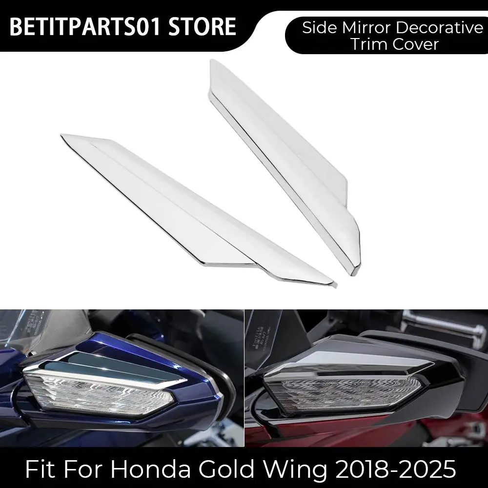 

Аксессуары для мотоциклов: хромированная накладка на зеркало заднего вида с указателем поворота, из АБС-пластика, для Honda Gold Wing Tour Airbag DCT 2018-2025