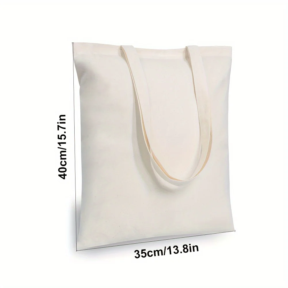 4 | 6 | 8 | 12 عبوة من حقيبة اليد القطنية الاقتصادية، أكياس قماش للتسوق البقالة خفيفة الوزن ومتوسطة وقابلة لإعادة الاستخدام، مناسبة للاستخدام بنفسك والإعلان #2