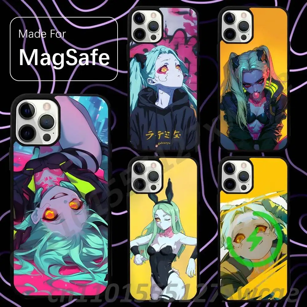 Rebecca C-CyberpunkS For Magsafe Wireless Charger Case For iPhone 15,16,17,13,14,11,12,Pro,Max,Plus,E,Air,Mini Protection
