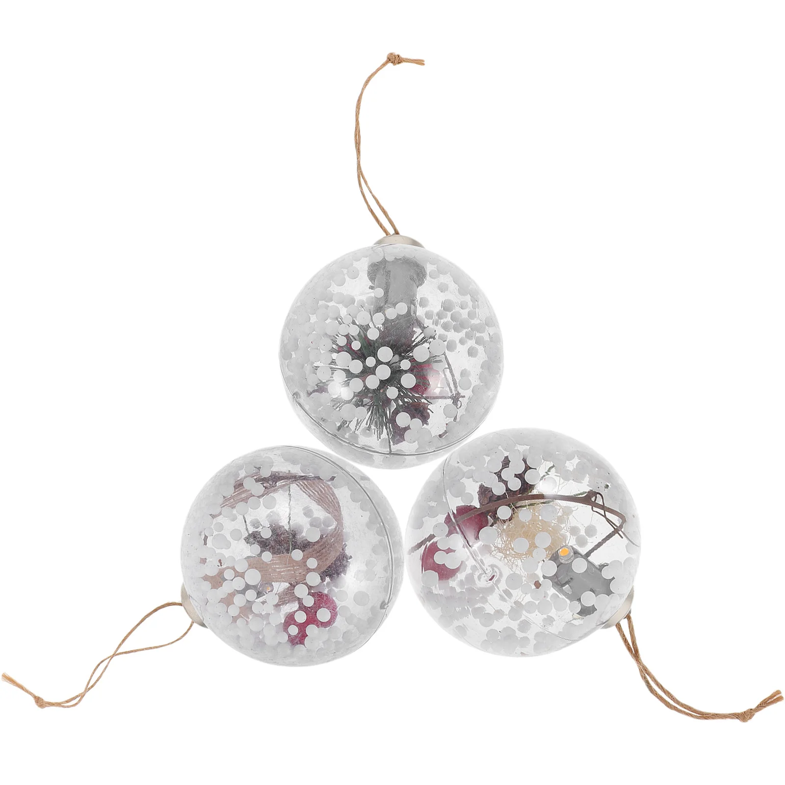 3 قطع من مصابيح الكرة الزجاجية LED المتوهجة الدافئة مع إضاءة سلسلة مدمجة، لهجة زخرفية أنيقة للمساحة الداخلية والخارجية #5