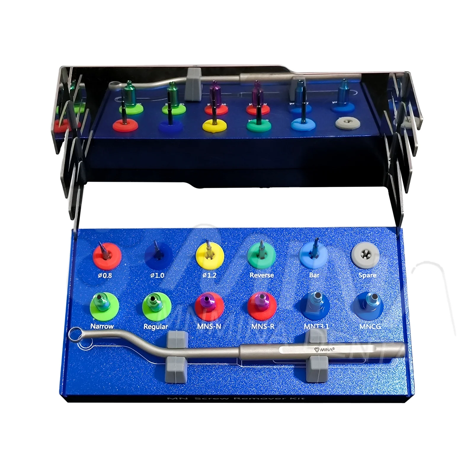Oral Implant Failure Screw Removal Kit with Tools Stainless Steel