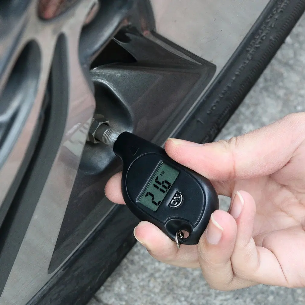 Lcd Digital Tire Pressure Gauge Car Tire Air Pressure Tester Meter Auto Car Motorcycle Tire Pressure Gauge Keychain Auto Tools