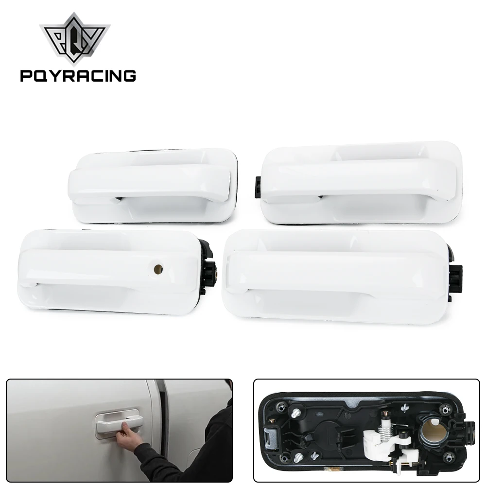 4PCS Pearl White Door Handle Set Front & Rear For Ford F150 Pick-up Truck FL3Z1522405AA JC3Z2522404AA JC3Z2626605AA