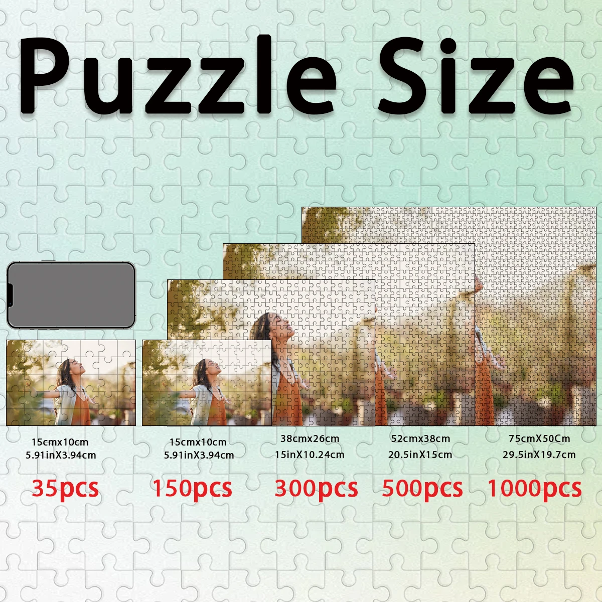 

1pc Custom Photo Single Portrait Wooden Jigsaw Puzzle,Ideal Anniversary,Wedding,Birthday,Valentine Gift For Family Friends