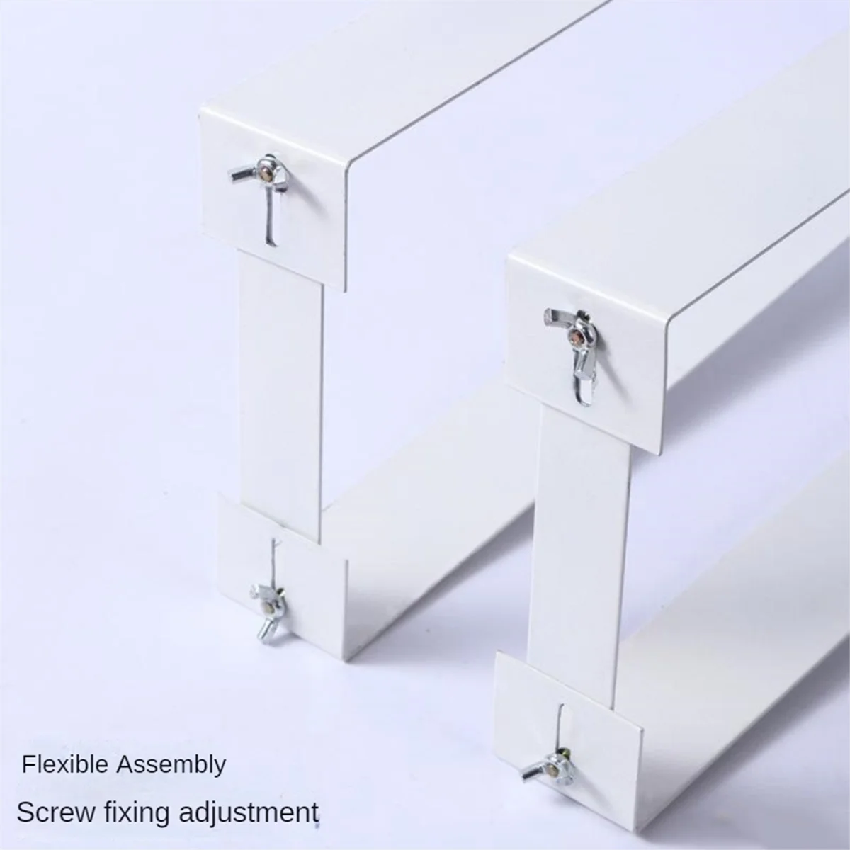 A56XQ 1 Set Under Desk PC Mount Bracket for Computer Case Computer Mainframe Hanger Host Box Stand Bracket Rack White