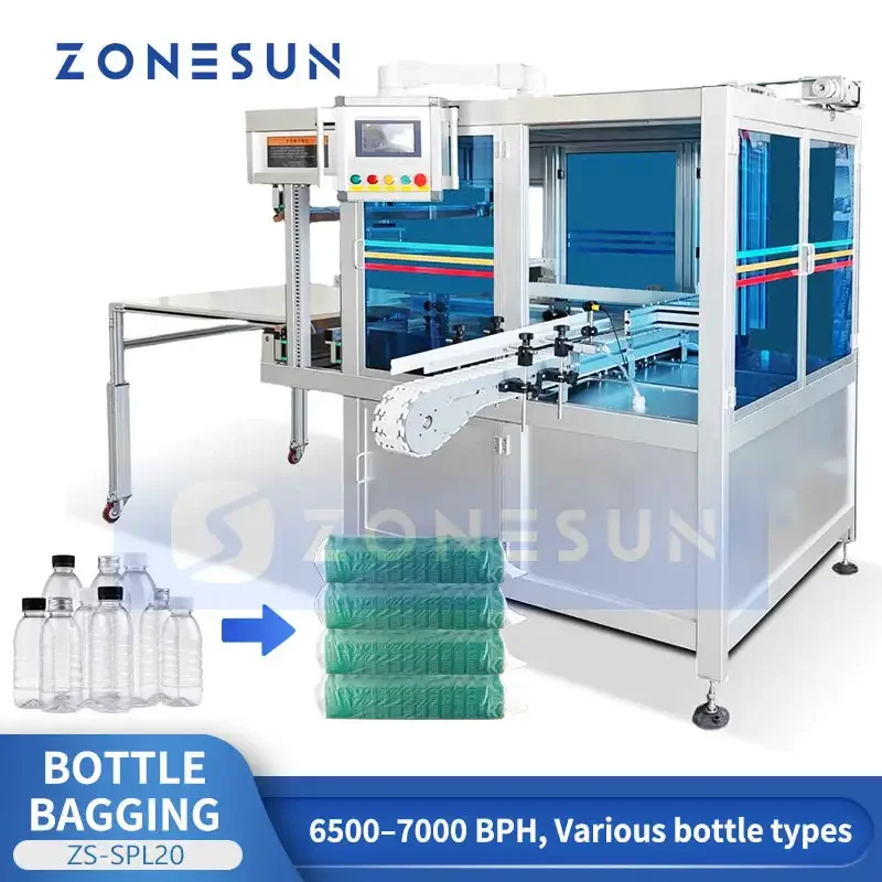 ZONESUN ZS-SPL20 Automatic Plastic Bottle Bagging Machine Plastic Container Packing Line