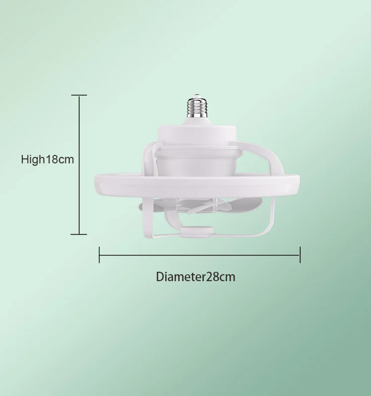 360°Rotating E27 Ceiling Fan Bulb LED Light with Remote  RGB Color Dimmable Ventillator Lamp for Home Lighting AC85-265V