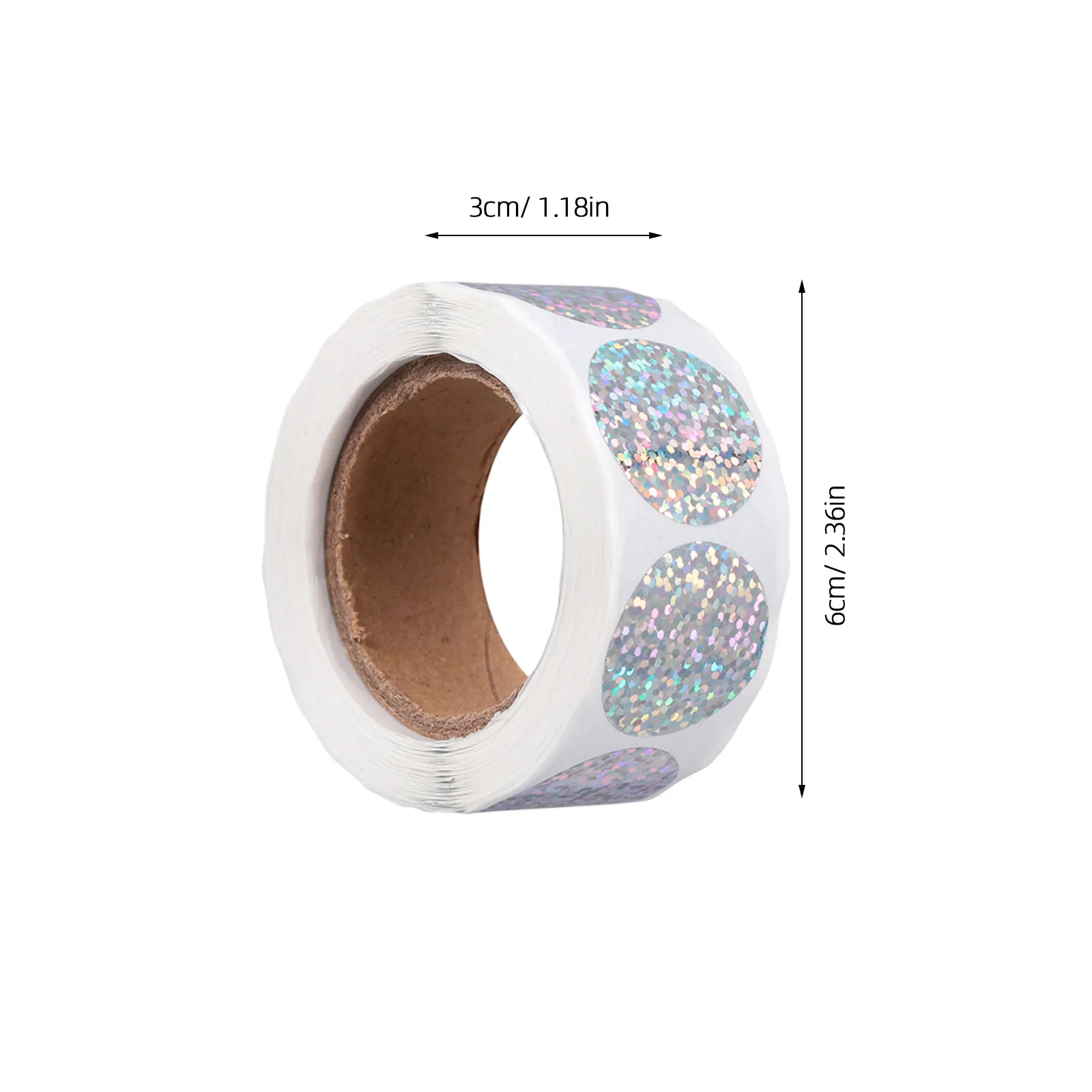 5Rolls Thank You Sticker Roll Inch Holographic Circular Stickers Shiny Self Adhesive Seal Labels Small Business