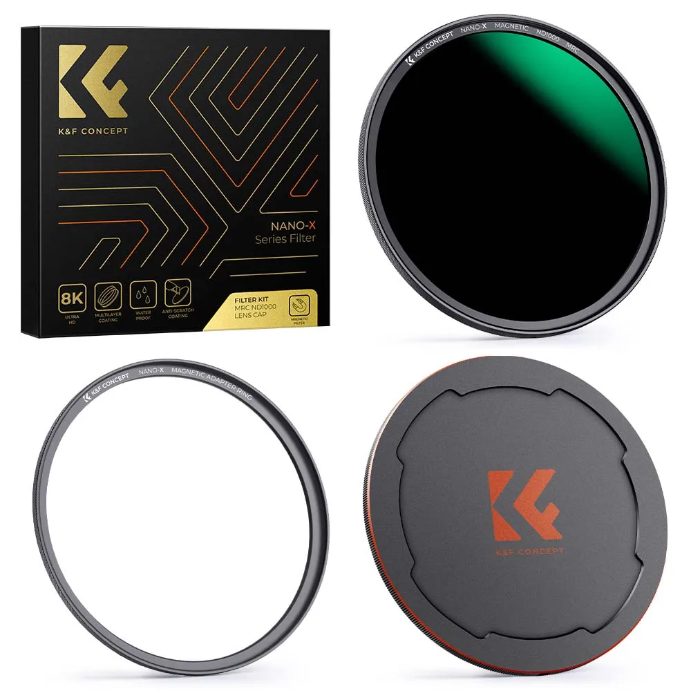 K&F Concept 72mm Nano-X Magnetic ND1000 Camera Lens Filter Waterproof Scratch-resistant with 28 Layer Coatings with Lens Cap