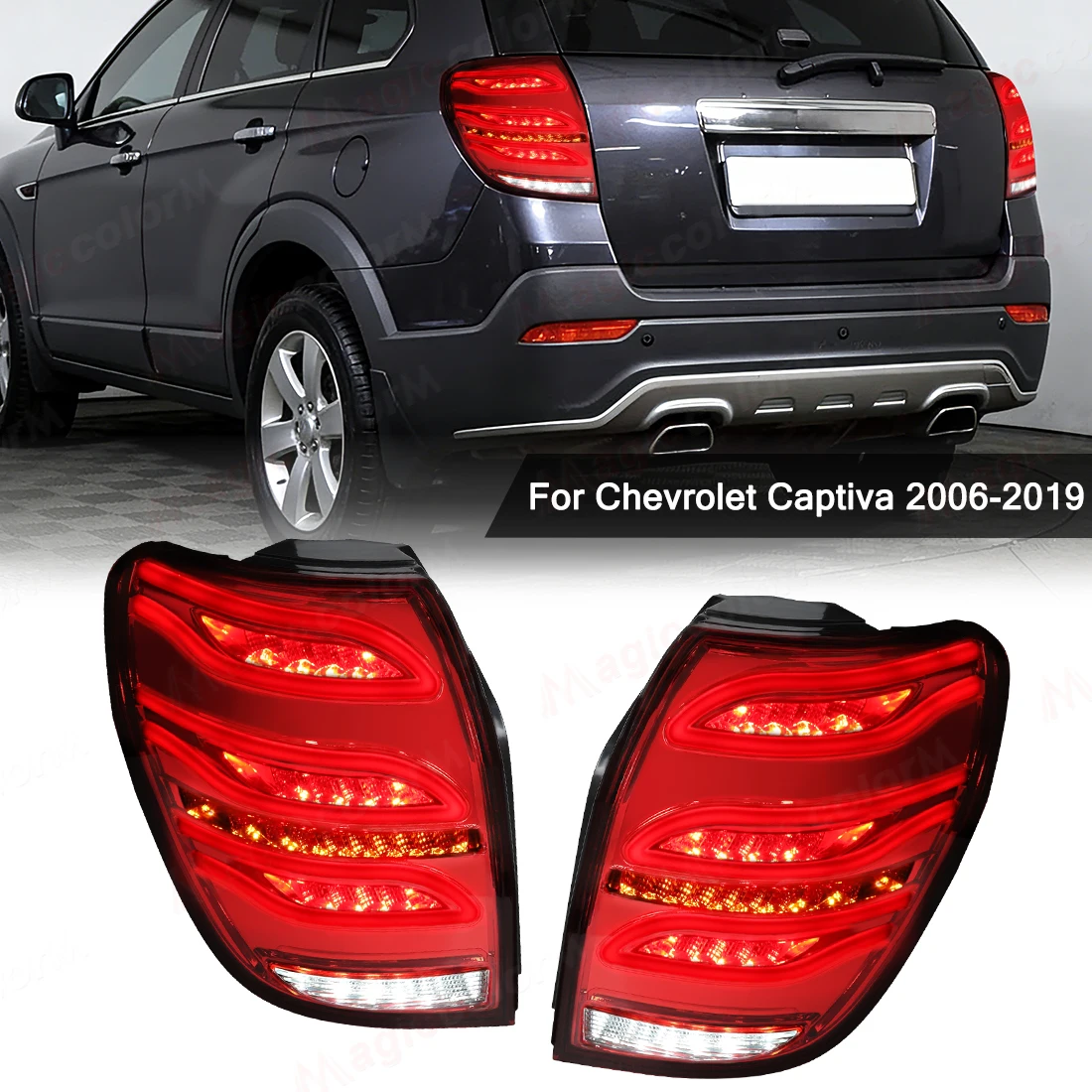 LED Car Tail Lamps For Chevrolet Captiva 2007 2008 2009 2010 2011 2012 2013-2018 Dynamic Turn Signal Reverse Brake Fog Lights